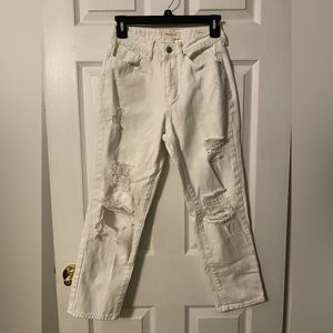 Pacsun white ripped mom jeans- Size 24